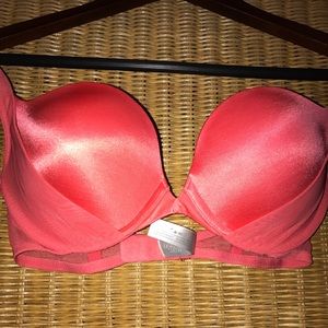 Victoria's Secret plush bra with sheer design.